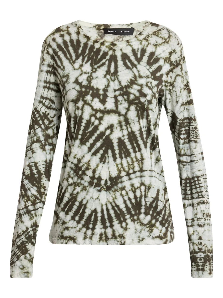 Proenza Schouler Mia Long-Sleeve Tie Dye Top