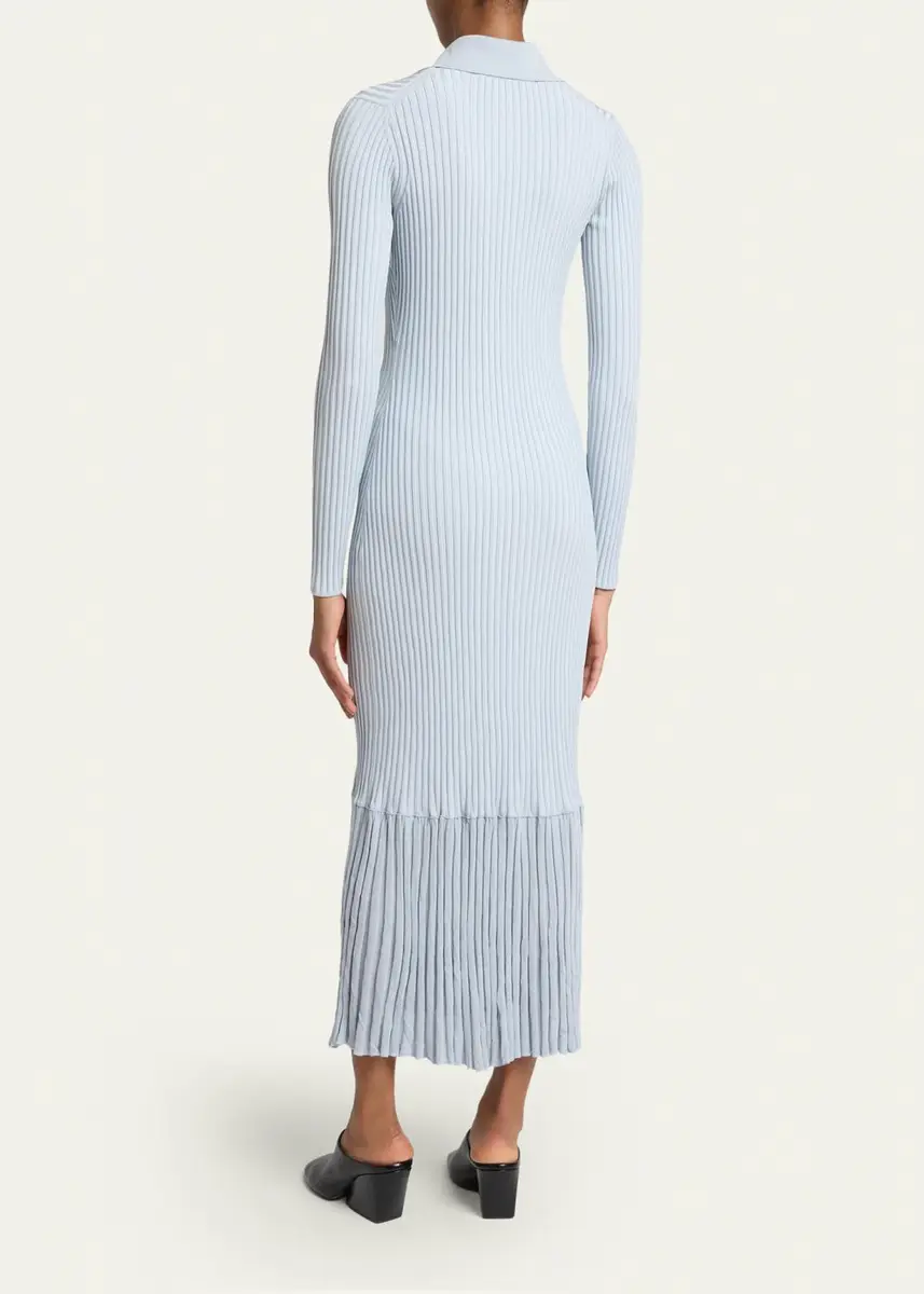 Proenza Schouler Luiza Rib-Knit Long-Sleeve Dress | Thumbnail 3 Proenza Schouler Luiza Rib-Knit Long-Sleeve Dress | Thumbnail 3