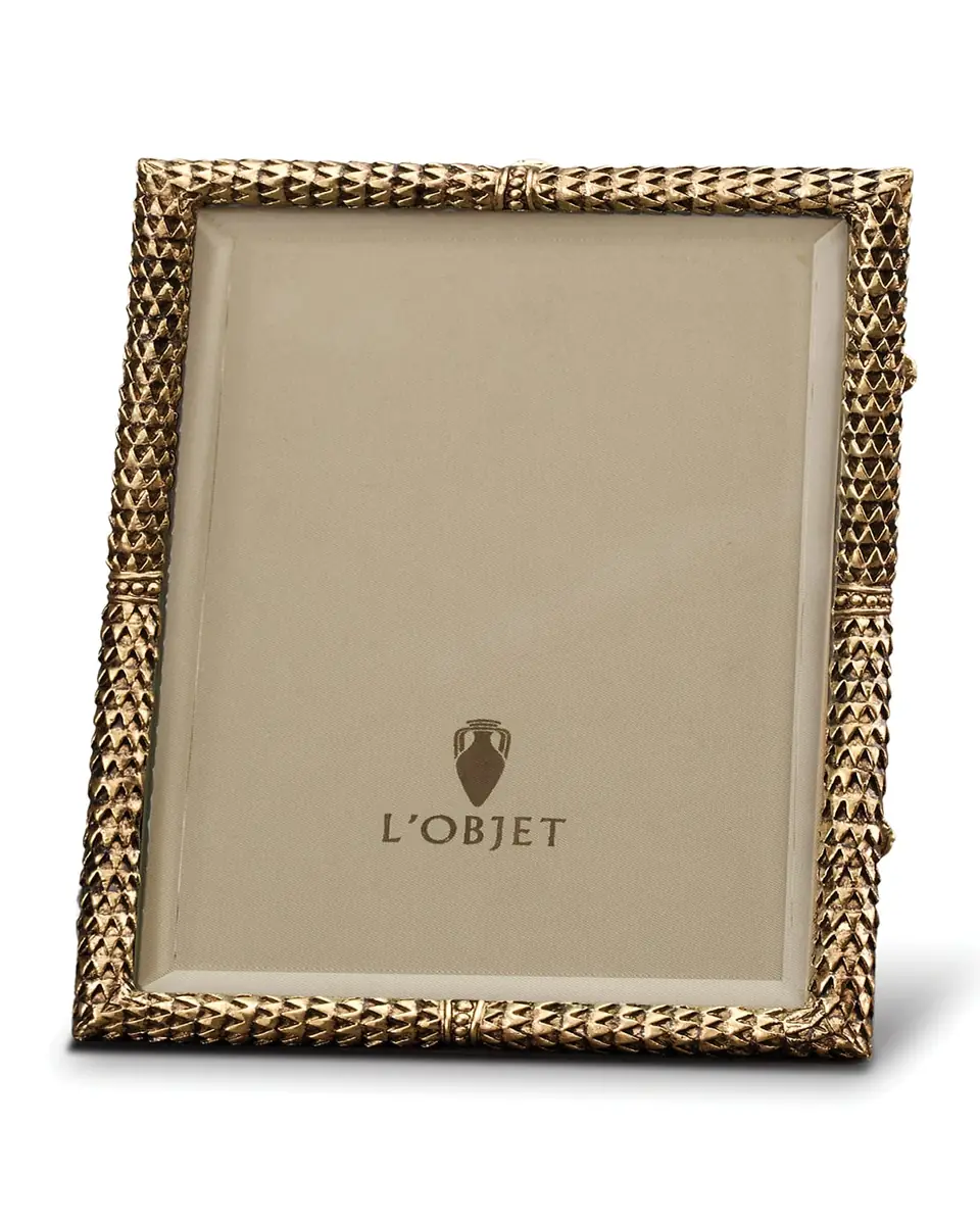 L'Objet Scales 24k Gold-Plated Picture Frame, 4" x 6" | Thumbnail 2