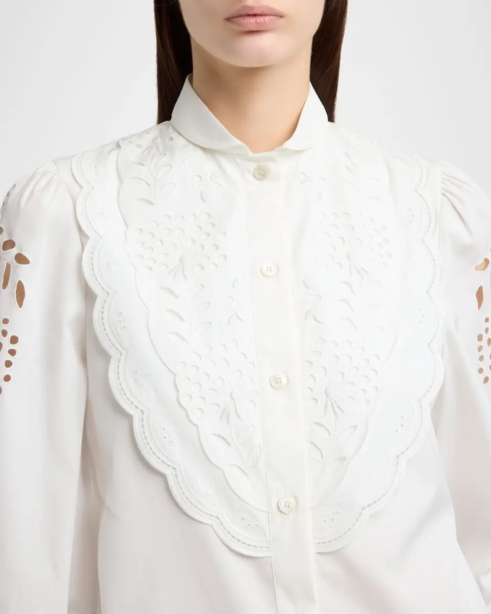 Valentino Garavani Broderie Anglaise Poplin Button-Down Shirt | Thumbnail 5 Valentino Garavani Broderie Anglaise Poplin Button-Down Shirt | Thumbnail 5