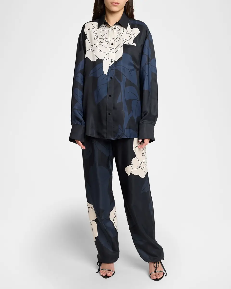 Victoria Beckham Floral-Print Pajama Shirt | Thumbnail 2 Victoria Beckham Floral-Print Pajama Shirt | Thumbnail 2