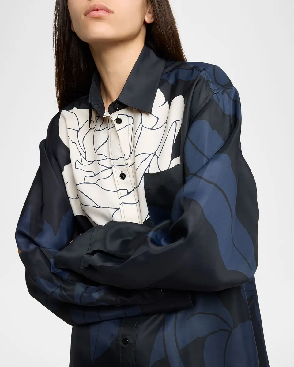 Victoria Beckham Floral-Print Pajama Shirt | Thumbnail 5 Victoria Beckham Floral-Print Pajama Shirt | Thumbnail 5