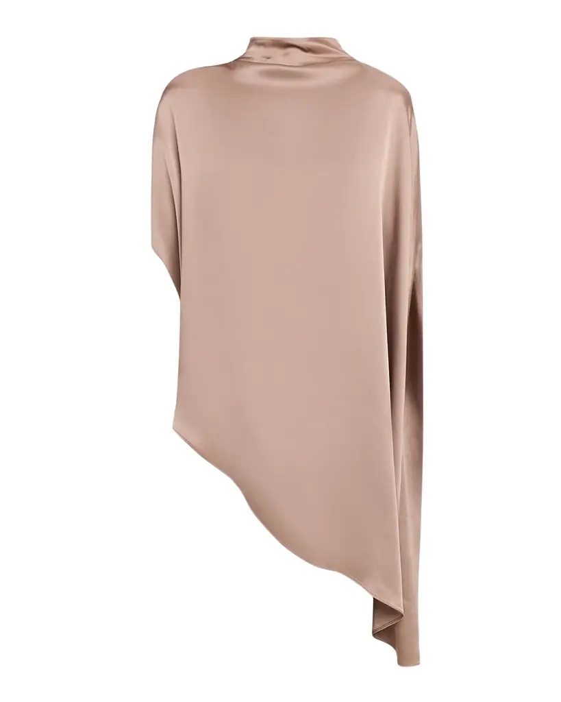 LAPOINTE Satin Asymmetric Cape Top | Image 1 LAPOINTE Satin Asymmetric Cape Top | Image 1