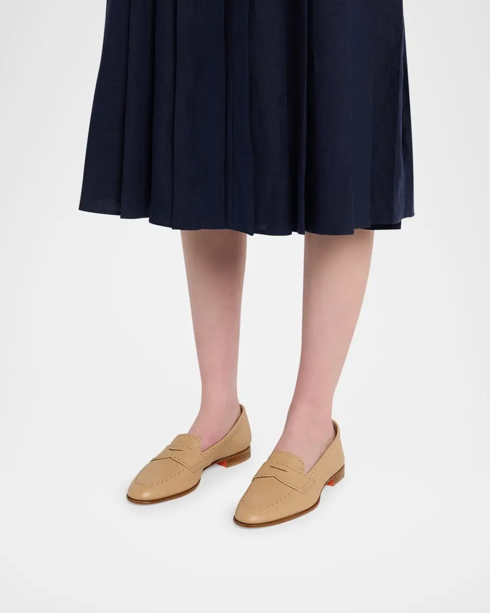 Santoni Marlene Leather Penny Loafers | Thumbnail 4 Santoni Marlene Leather Penny Loafers | Thumbnail 4
