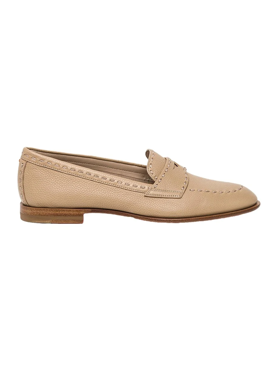 Santoni Marlene Leather Penny Loafers