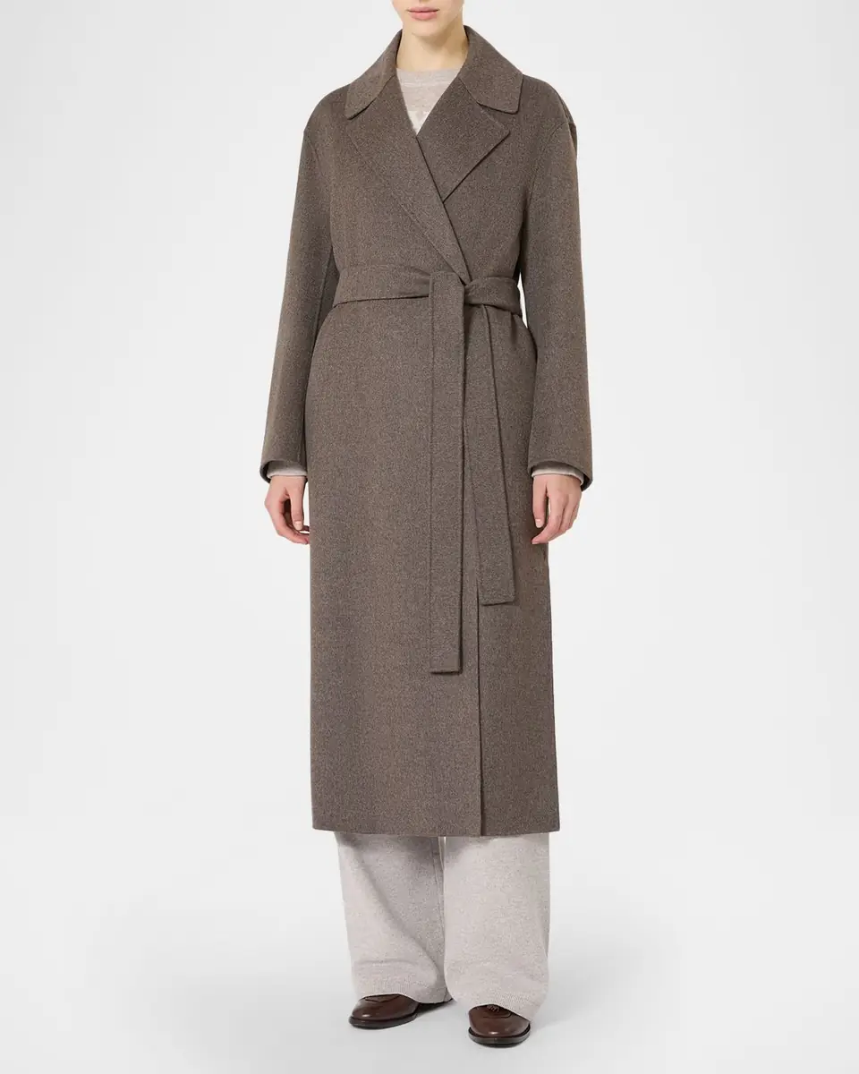 Max Mara Luna Wool Long Wrap Coat | Thumbnail 2 Max Mara Luna Wool Long Wrap Coat | Thumbnail 2