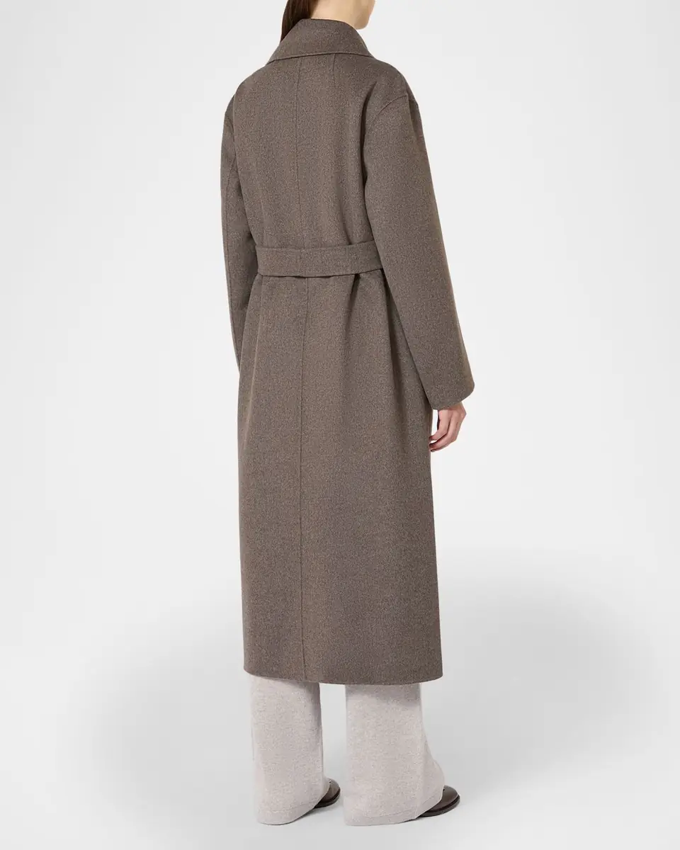 Max Mara Luna Wool Long Wrap Coat | Thumbnail 3 Max Mara Luna Wool Long Wrap Coat | Thumbnail 3