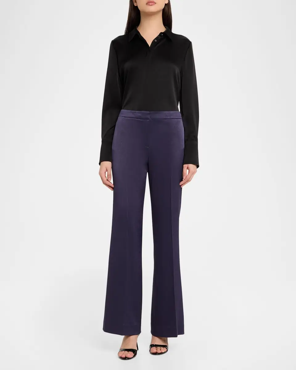 Ungaro Layne Satin Button-Front Blouse | Thumbnail 2 Ungaro Layne Satin Button-Front Blouse | Thumbnail 2