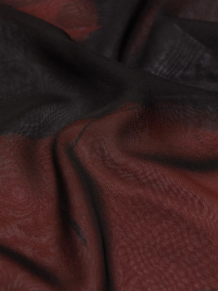 Givenchy Men's Double Layered Square Scarf in Silk Georgette with Surreslist Print - Red | Thumbnail 3 Givenchy Men's Double Layered Square Scarf in Silk Georgette with Surreslist Print - Red | Thumbnail 3