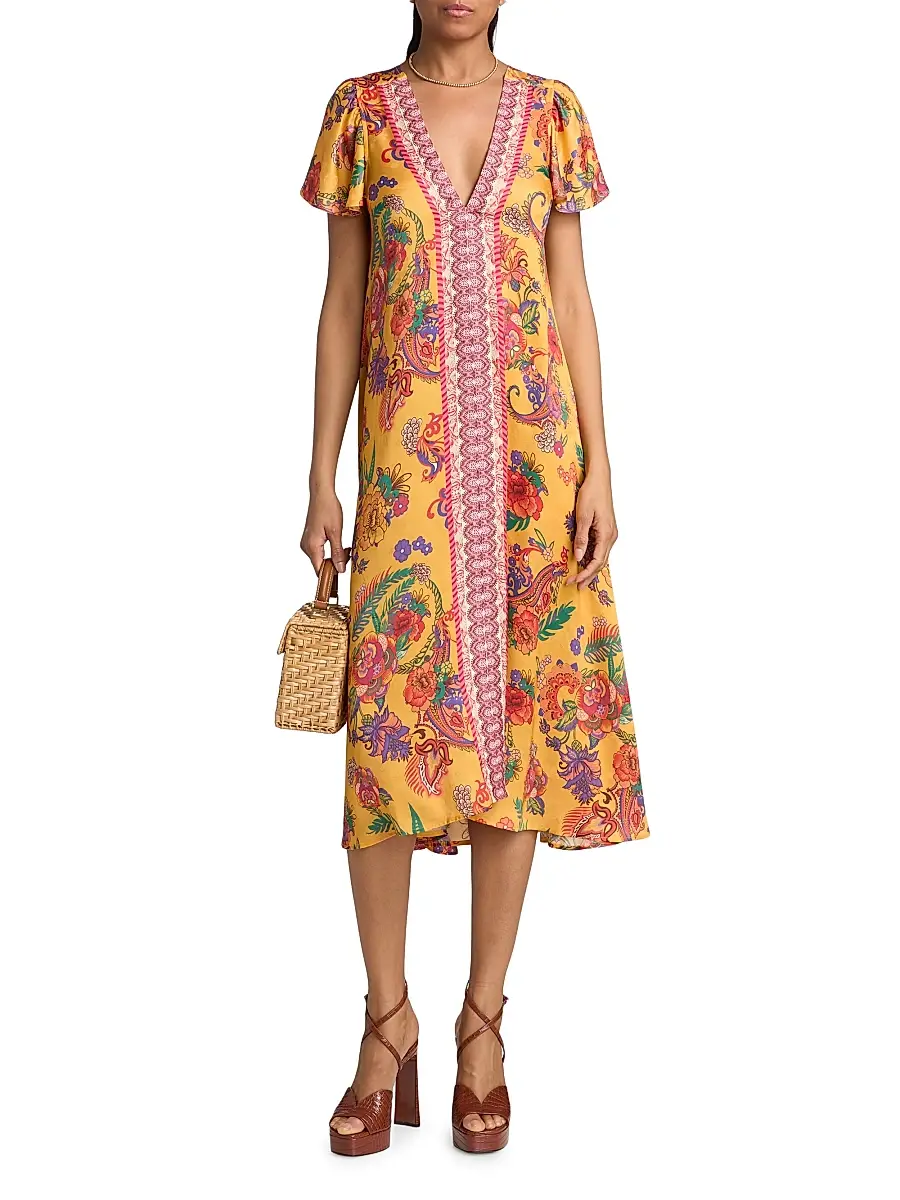 Johnny Was Women's Linnea Eva Midi-Dress | Thumbnail 3 Johnny Was Women's Linnea Eva Midi-Dress | Thumbnail 3