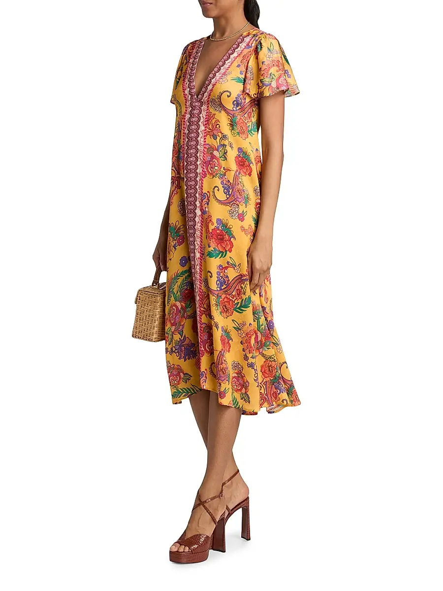 Johnny Was Women's Linnea Eva Midi-Dress | Thumbnail 4 Johnny Was Women's Linnea Eva Midi-Dress | Thumbnail 4