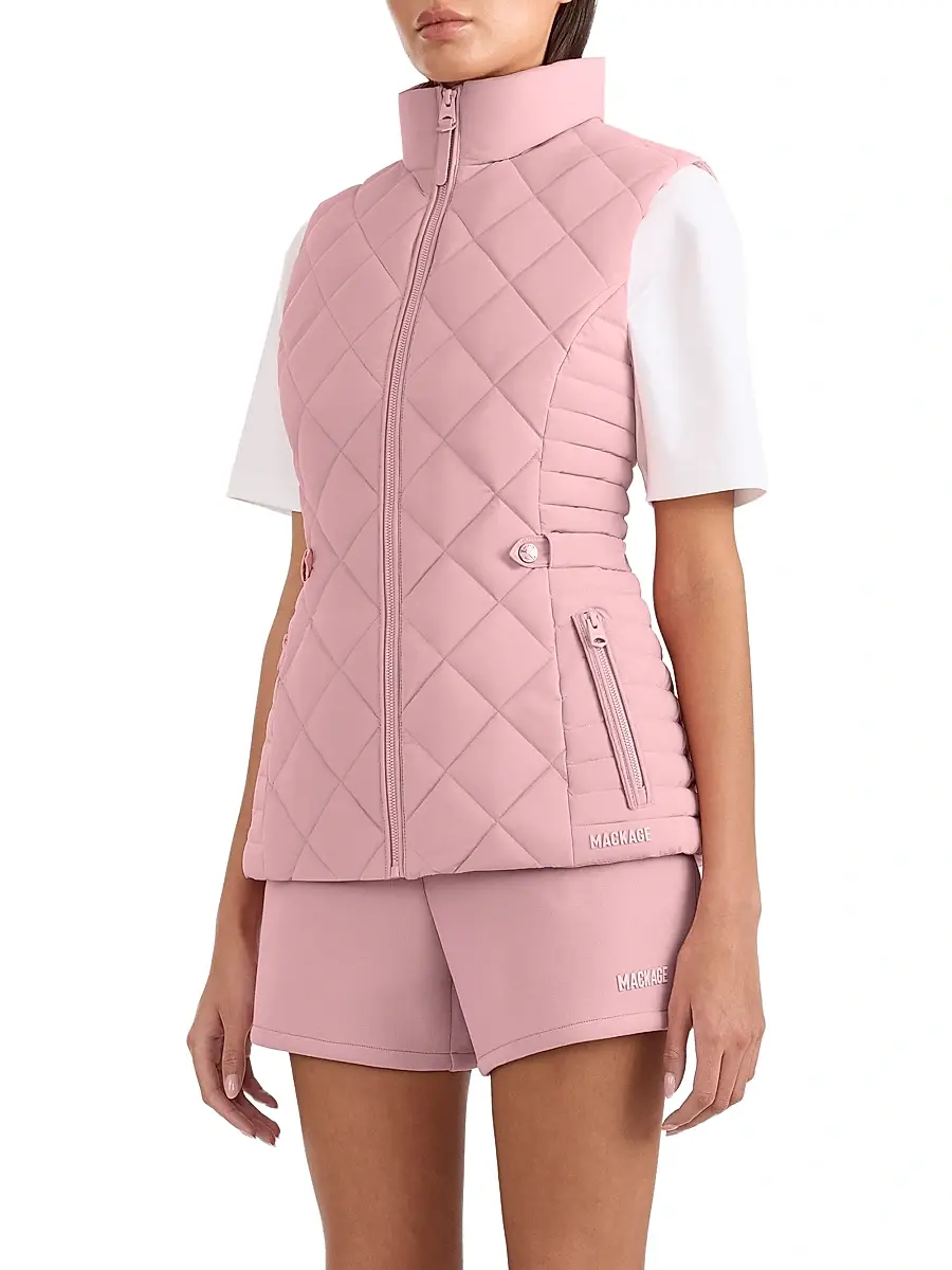 Mackage Women's Stefania Diamond-Quilted Down Vest | Thumbnail 4 Mackage Women's Stefania Diamond-Quilted Down Vest | Thumbnail 4