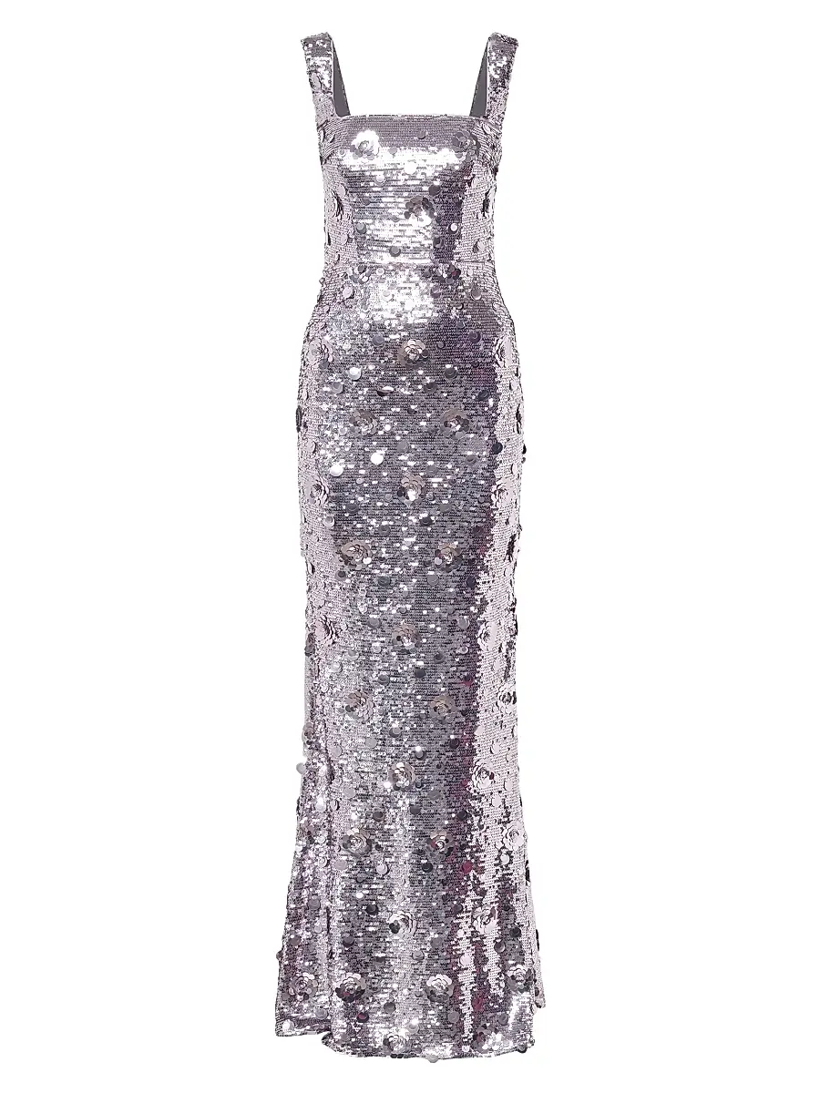 THEIA Women's Serafina Sequined Gown