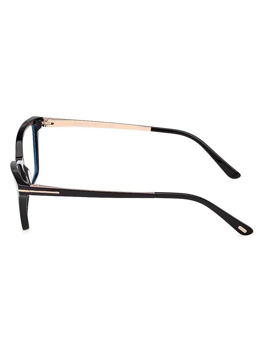 Tom Ford Women's 56MM Blue Block Rectangular Eyeglasses | Thumbnail 3 Tom Ford Women's 56MM Blue Block Rectangular Eyeglasses | Thumbnail 3
