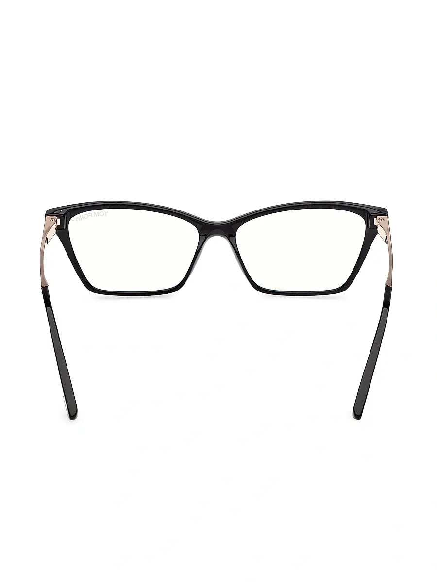 Tom Ford Women's 56MM Blue Block Rectangular Eyeglasses | Thumbnail 5 Tom Ford Women's 56MM Blue Block Rectangular Eyeglasses | Thumbnail 5
