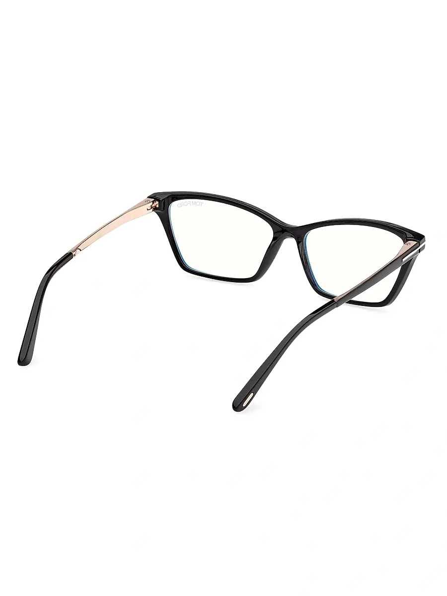 Tom Ford Women's 56MM Blue Block Rectangular Eyeglasses | Thumbnail 6 Tom Ford Women's 56MM Blue Block Rectangular Eyeglasses | Thumbnail 6