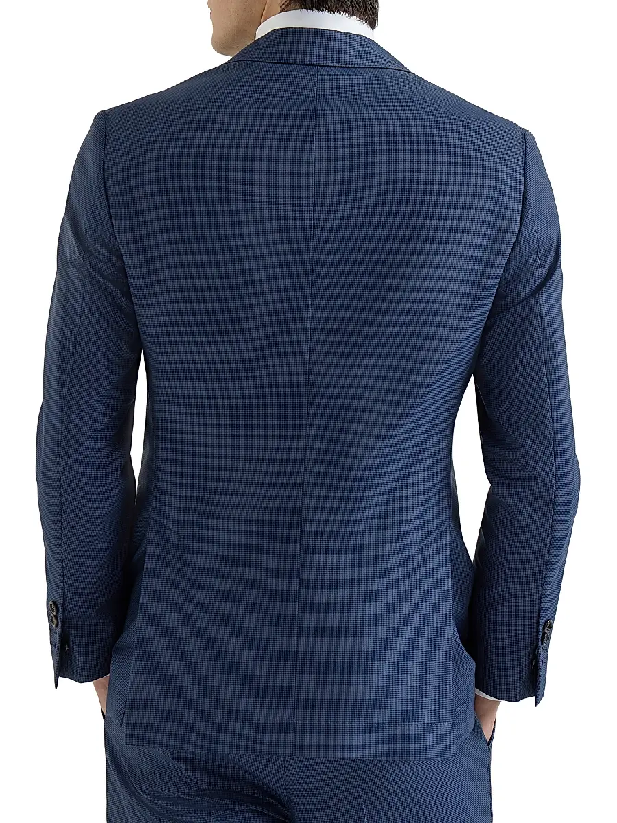 Brunello Cucinelli Men's Super 150s Virgin Wool Houndstooth Blazer | Thumbnail 3