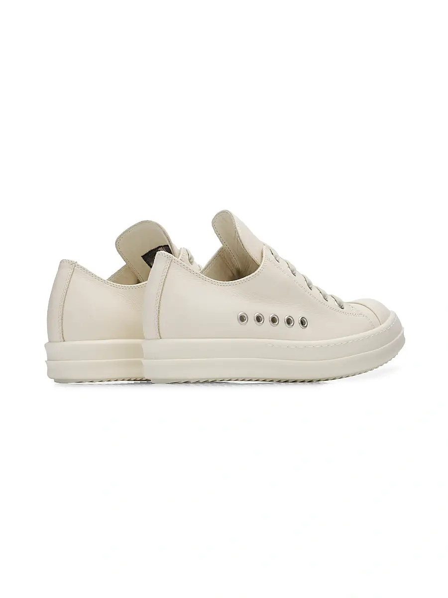 Rick Owens Women's Extreme Leather Low-Top Sneakers - Milk | Thumbnail 3