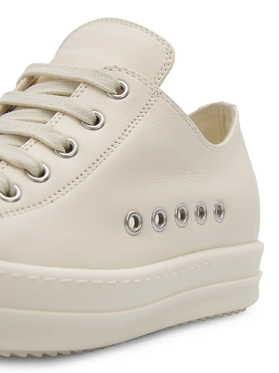 Rick Owens Women's Extreme Leather Low-Top Sneakers - Milk | Thumbnail 5