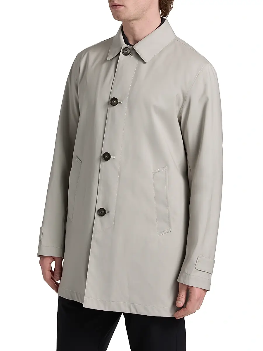 HERNO Men's Storm System Virgin Wool Trench Coat | Thumbnail 4 HERNO Men's Storm System Virgin Wool Trench Coat | Thumbnail 4