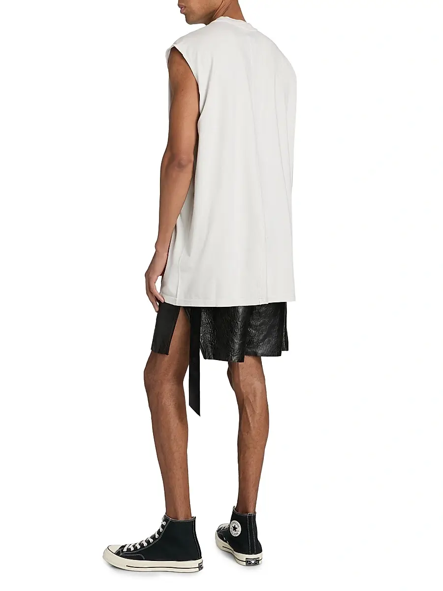 DRKSHDW by Rick Owens Men's Tarp Sleeveless Cotton Relaxed-Fit T-Shirt | Thumbnail 5 DRKSHDW by Rick Owens Men's Tarp Sleeveless Cotton Relaxed-Fit T-Shirt | Thumbnail 5