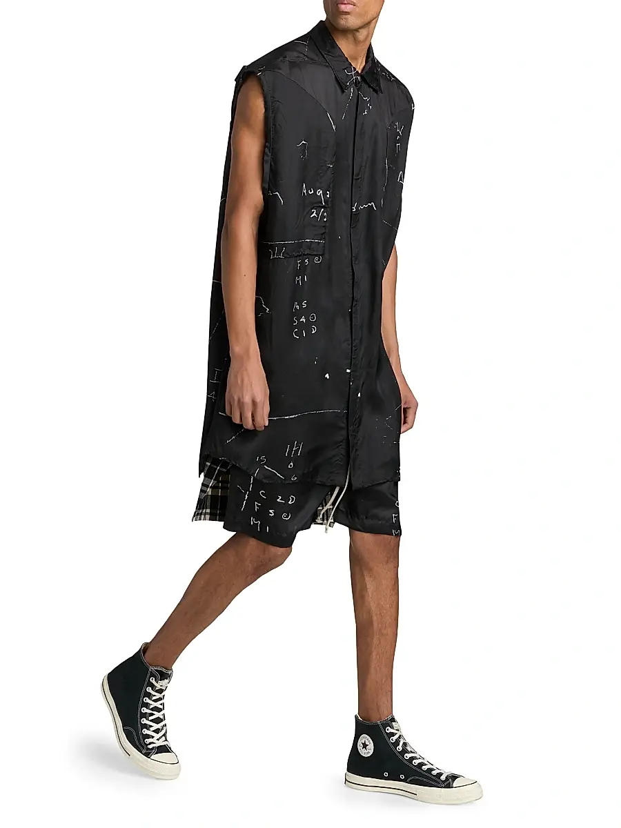 Rick Owens Men's Mixed Print Shorts | Thumbnail 2