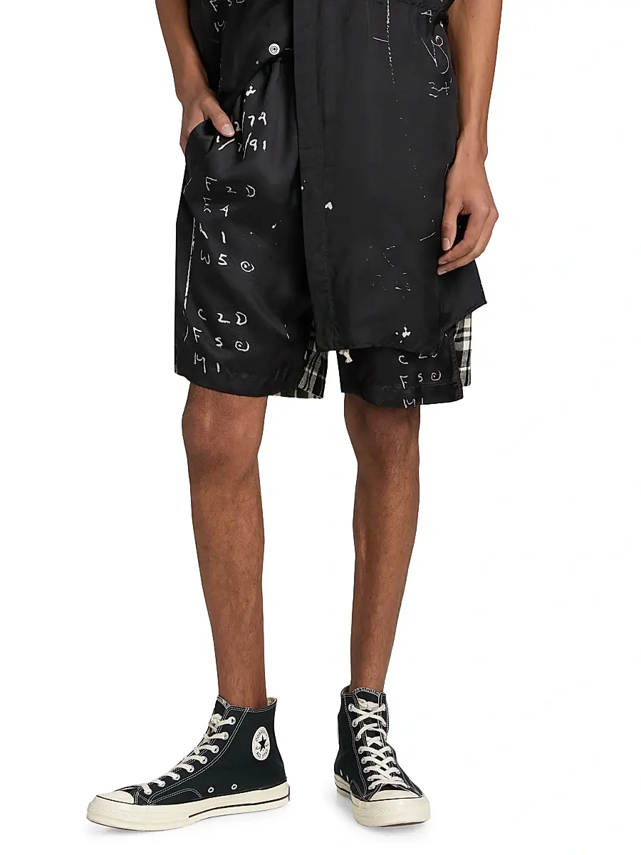 Rick Owens Men's Mixed Print Shorts | Thumbnail 3