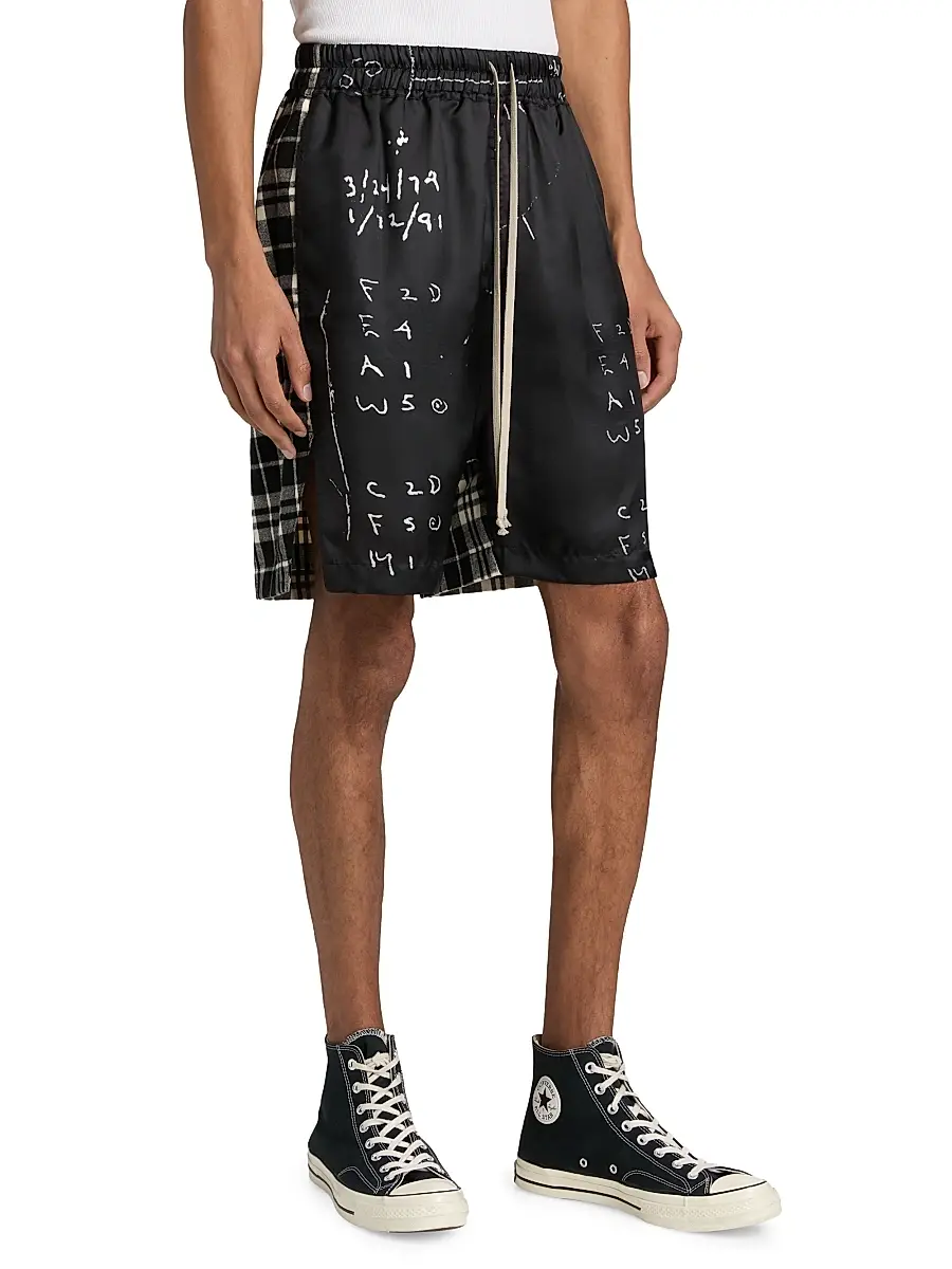 Rick Owens Men's Mixed Print Shorts | Thumbnail 4