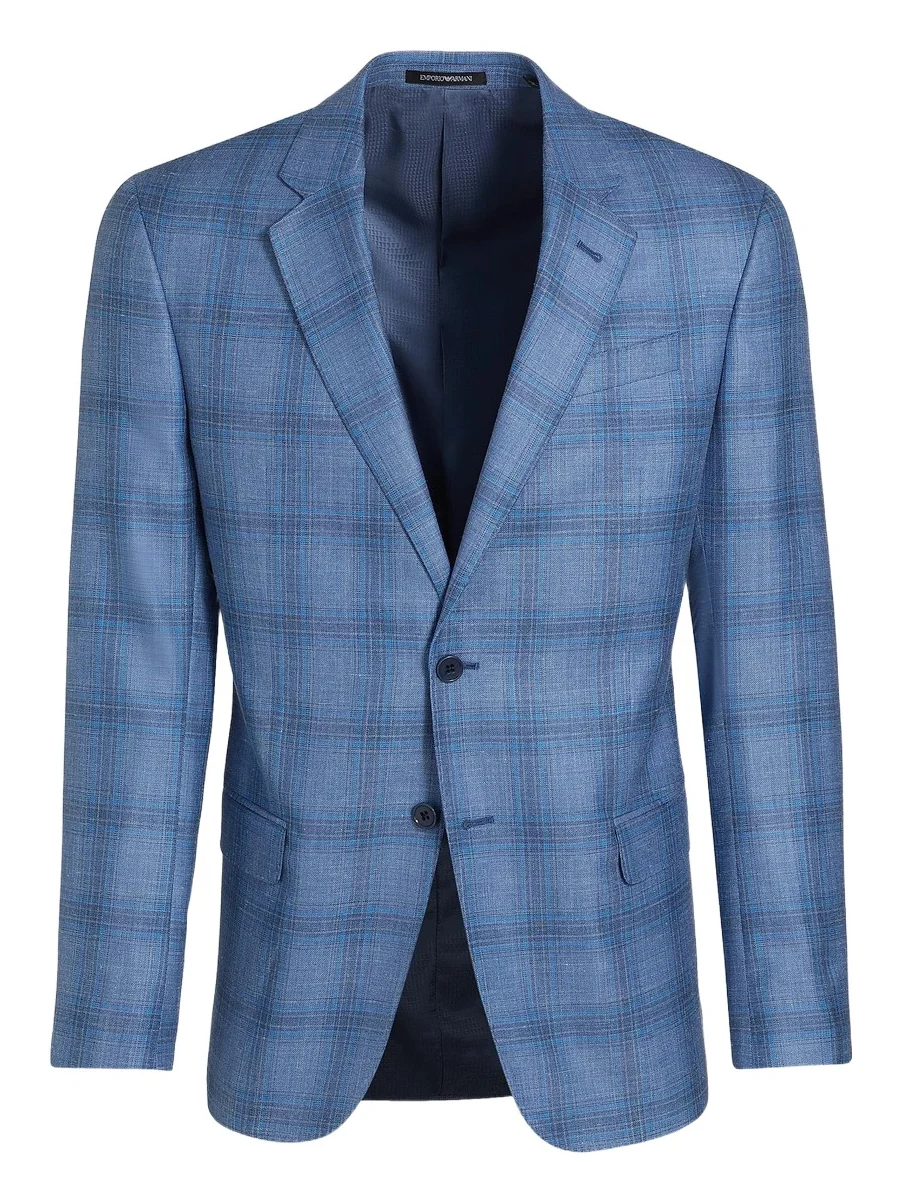 Men's Plaid Single-Breasted Jacket