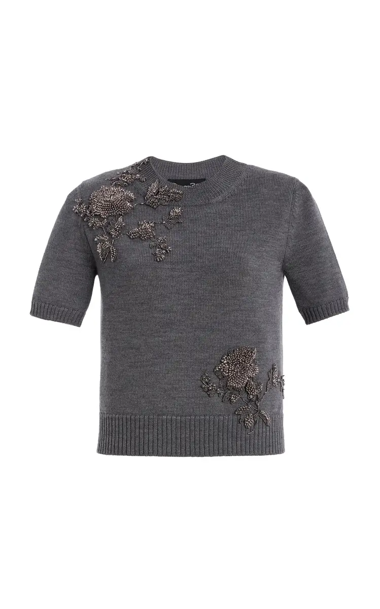 Beaded Wool Top