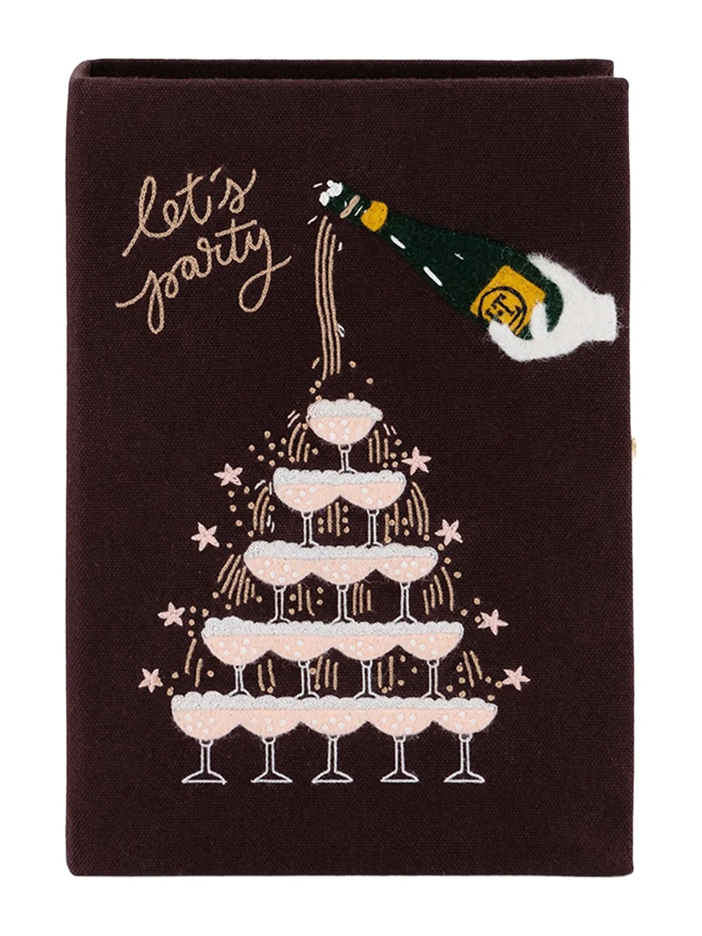 Olympia Le-Tan Let's Party Velvet Clutch