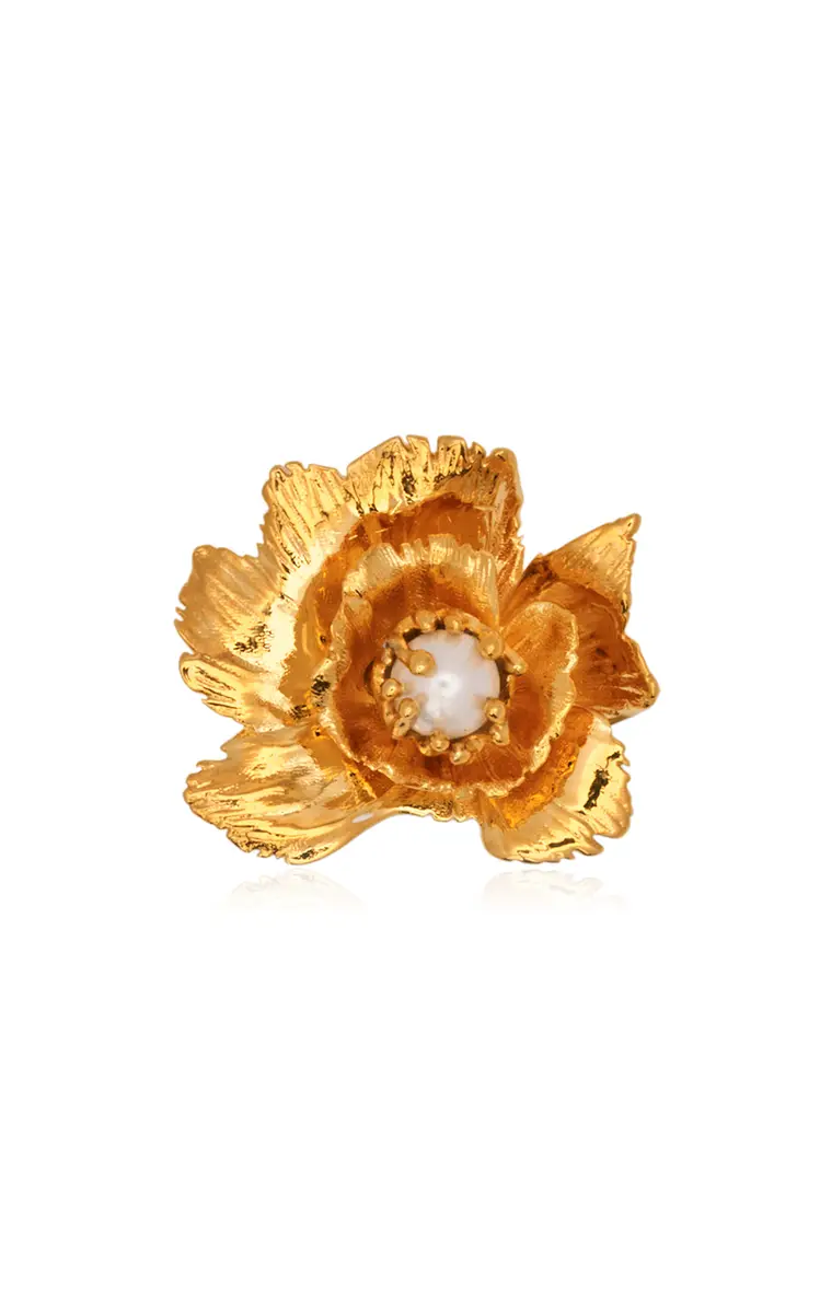 Oscar de la Renta Wild Poppy Pearl Ring