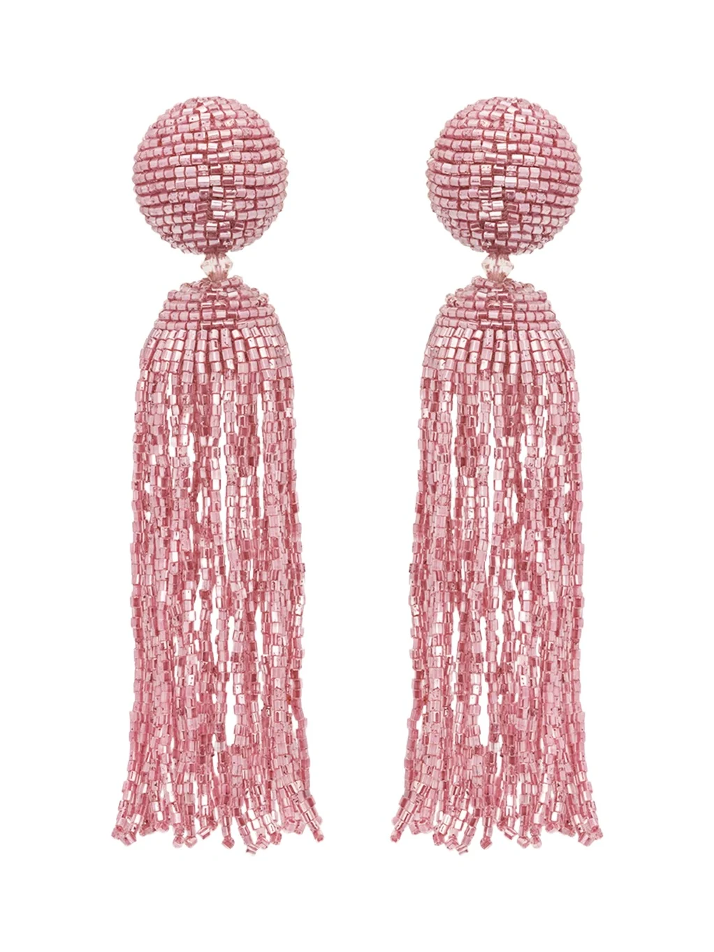 Metallic Beaded Tassel Earrings Metallic Beaded Tassel Earrings