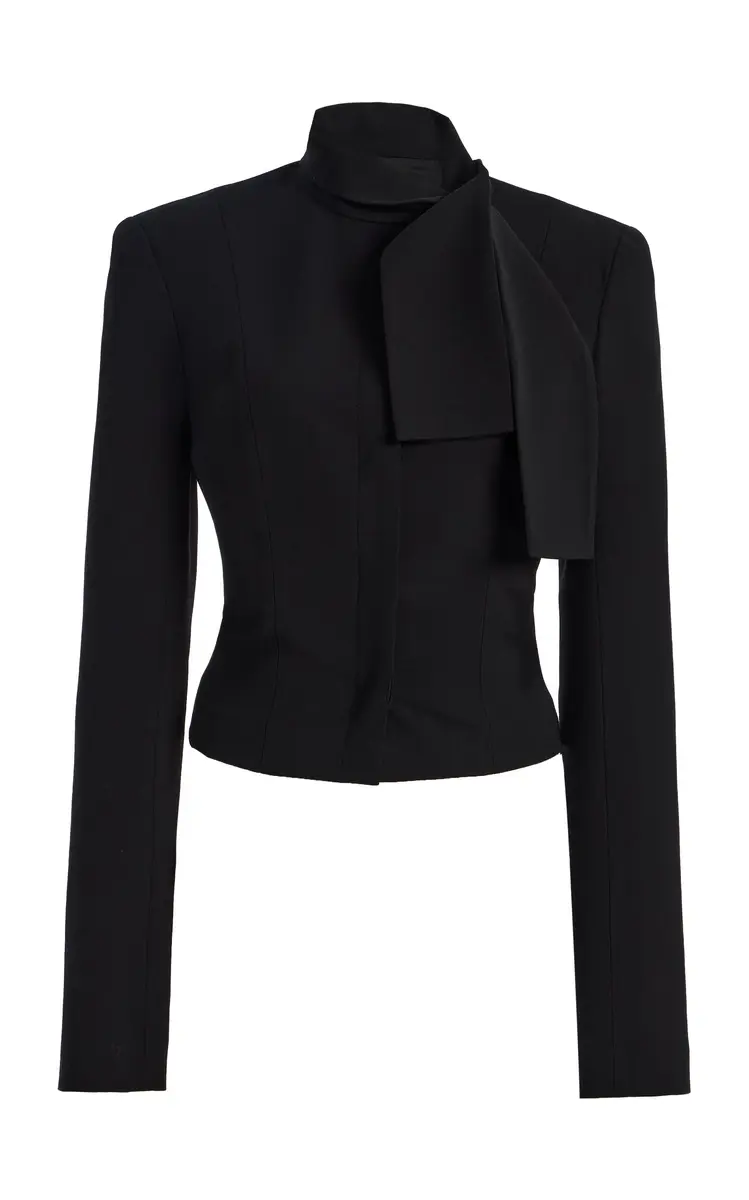 COLLEEN ALLEN Tailored Wool Scarf Jacket
