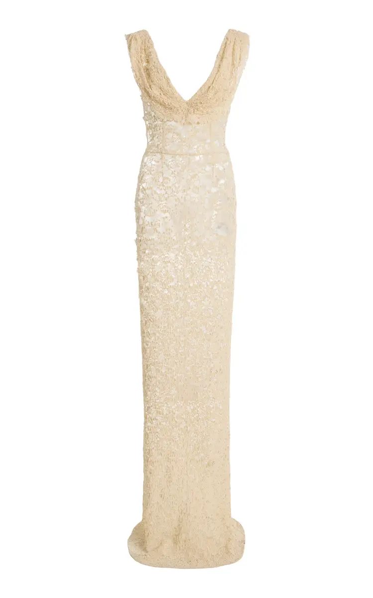 Sheer Lace Maxi Dress