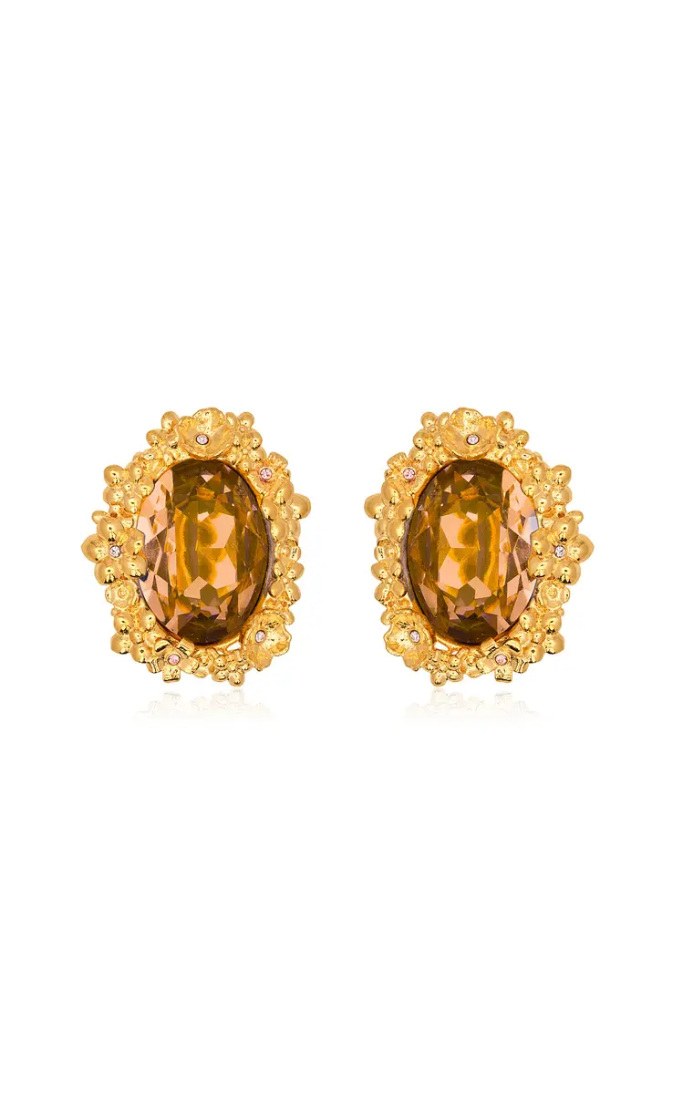 Oscar de la Renta Oval Medallion Stud Earrings | Thumbnail 2 Oscar de la Renta Oval Medallion Stud Earrings | Thumbnail 2