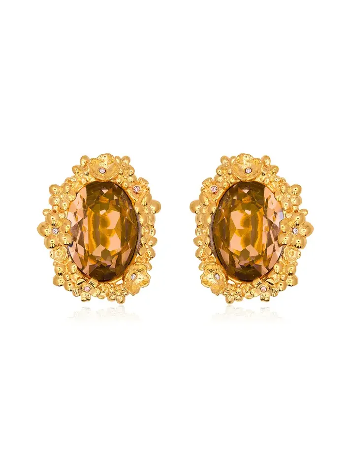 Oval Medallion Stud Earrings Oval Medallion Stud Earrings