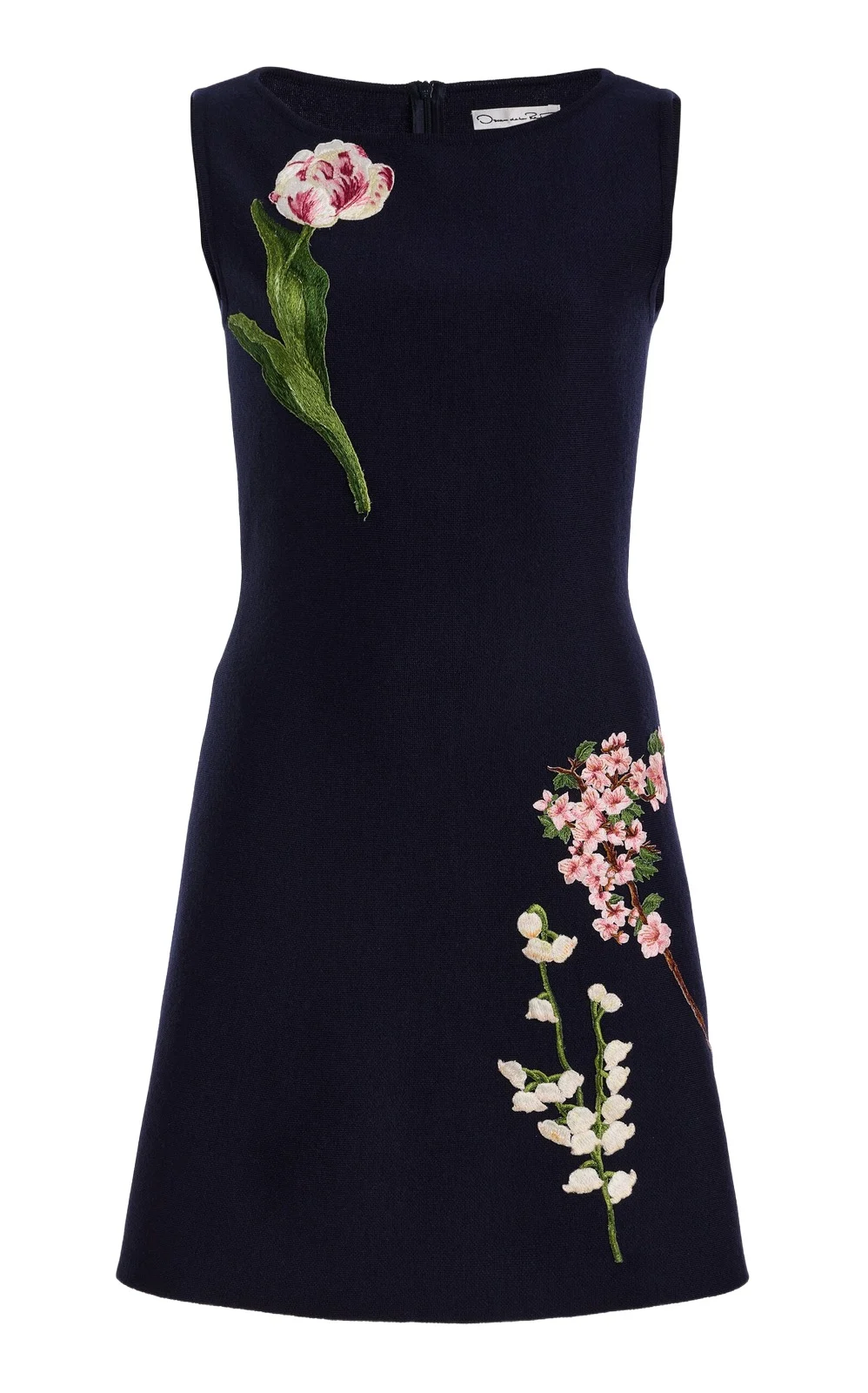 Embroidered Wool Mini Dress Embroidered Wool Mini Dress