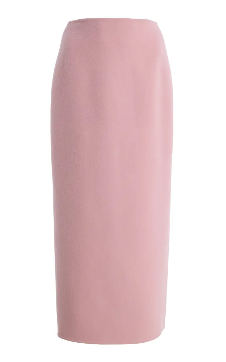 Oscar de la Renta Mid-Rise Double-Face Virgin-Wool Midi Pencil Skirt | Image 1 Oscar de la Renta Mid-Rise Double-Face Virgin-Wool Midi Pencil Skirt | Image 1