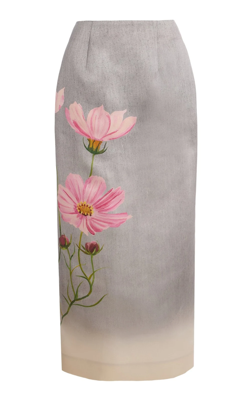 Cosmos Satin Pencil Midi Skirt Cosmos Satin Pencil Midi Skirt