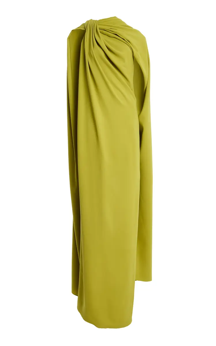 Oscar de la Renta Draped Georgette Caftan Gown | Image 1 Oscar de la Renta Draped Georgette Caftan Gown | Image 1