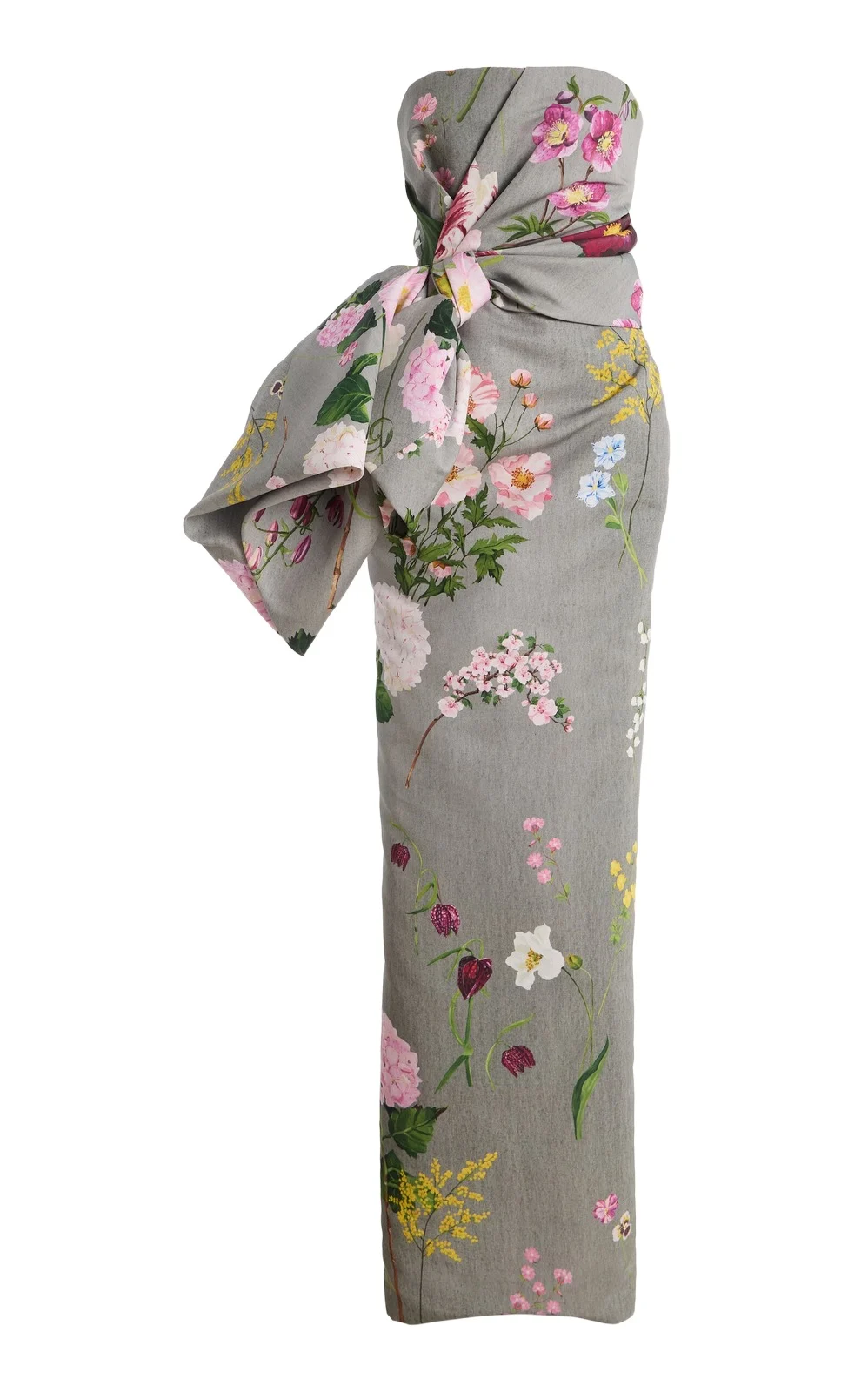 Mixed Botanical Faille Gown
