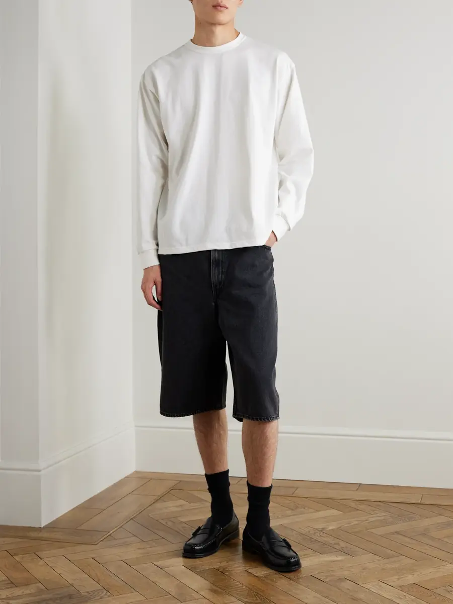 OrSlow Super Dad's Wide-Leg Denim Shorts - Men | Thumbnail 2 OrSlow Super Dad's Wide-Leg Denim Shorts - Men | Thumbnail 2