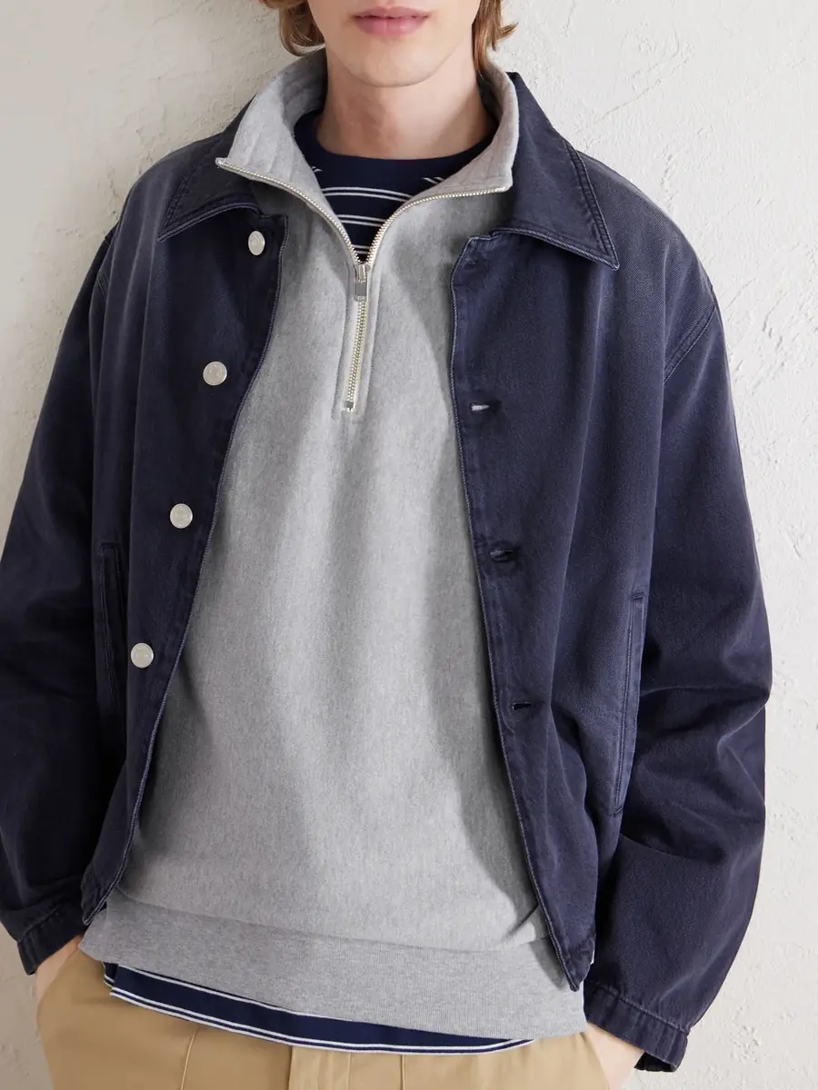 Kaptain Sunshine Suvin Cotton-Jersey Half-Zip Sweatshirt - Men | Thumbnail 5