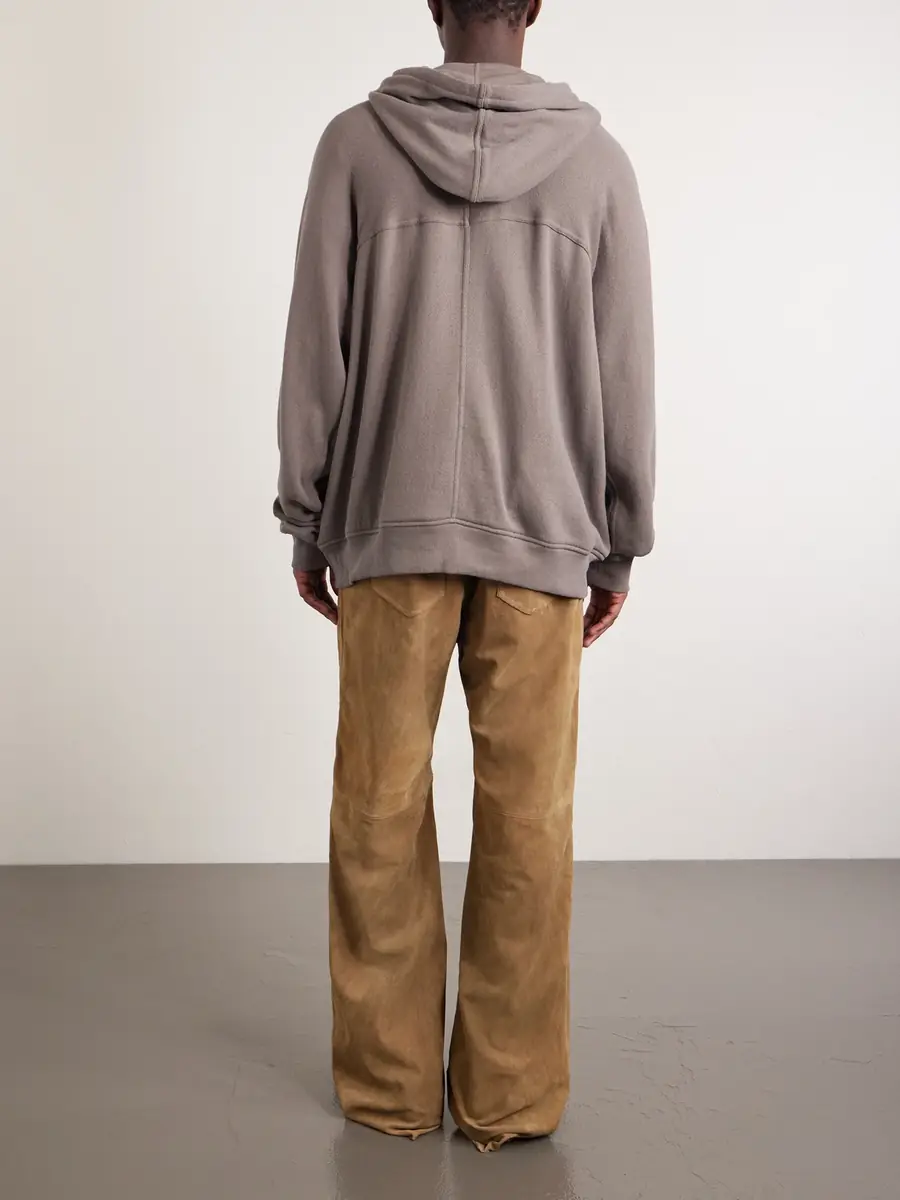 Rick Owens Organic Cotton-Terry Zip-Up Hoodie - Men | Thumbnail 4 Rick Owens Organic Cotton-Terry Zip-Up Hoodie - Men | Thumbnail 4