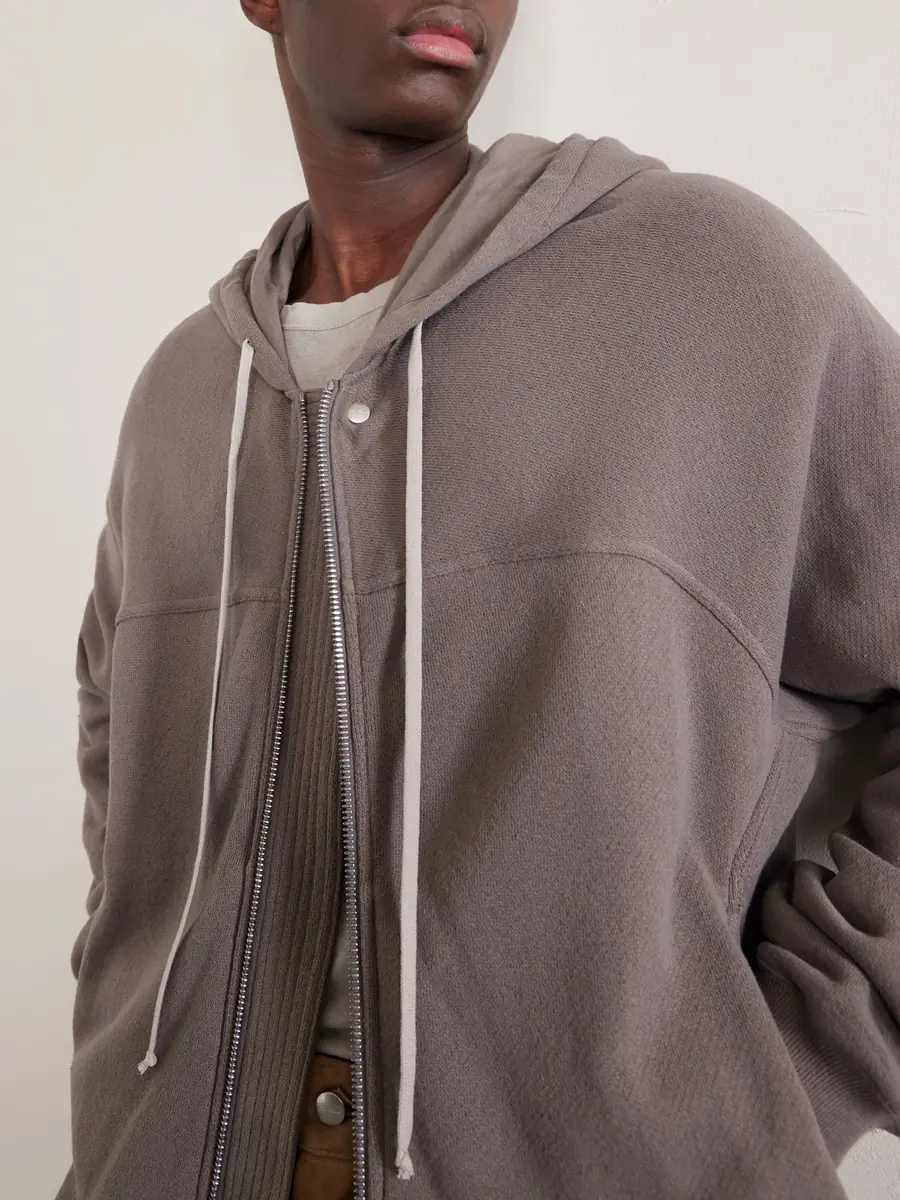 Rick Owens Organic Cotton-Terry Zip-Up Hoodie - Men | Thumbnail 5 Rick Owens Organic Cotton-Terry Zip-Up Hoodie - Men | Thumbnail 5