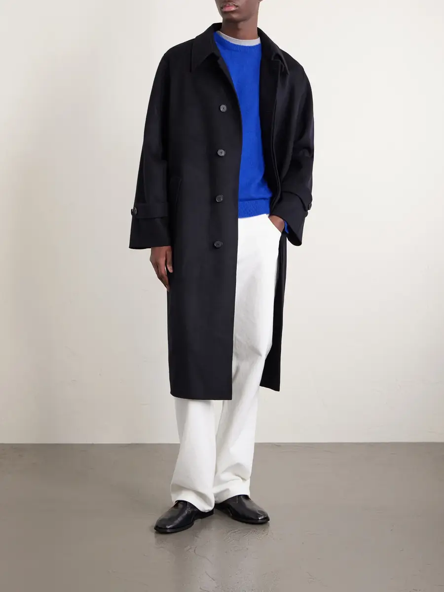 Auralee Melton Wool Coat - Men | Thumbnail 2 Auralee Melton Wool Coat - Men | Thumbnail 2