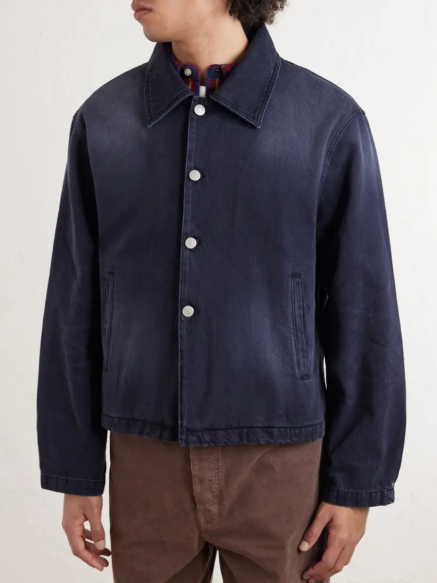 mfpen Union Cropped Garment-Dyed Organic Denim Jacket - Men | Thumbnail 3 mfpen Union Cropped Garment-Dyed Organic Denim Jacket - Men | Thumbnail 3