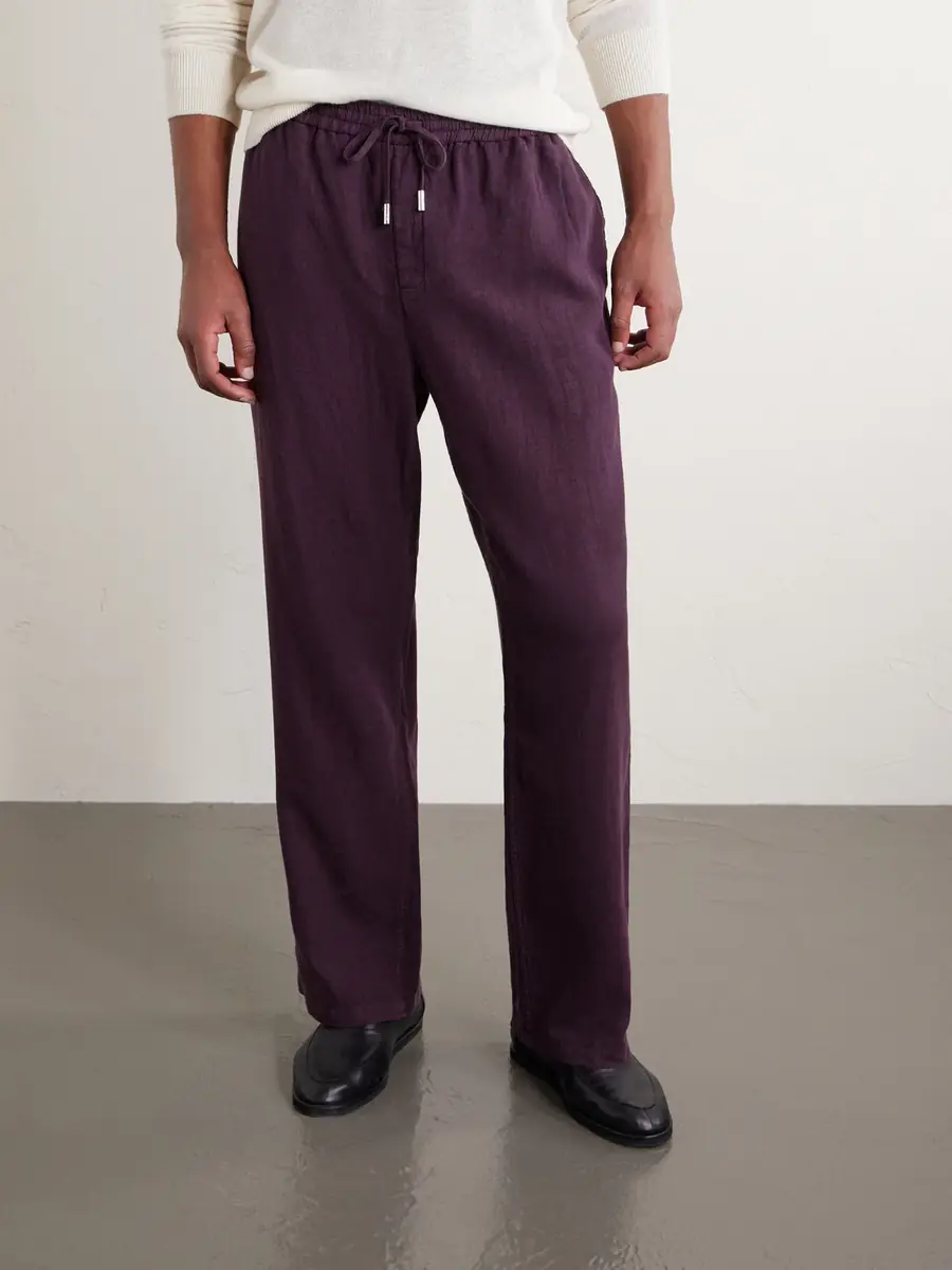 MR P. Edward Straight-Leg Garment-Dyed Linen Drawstring Trousers - Men | Thumbnail 3 MR P. Edward Straight-Leg Garment-Dyed Linen Drawstring Trousers - Men | Thumbnail 3