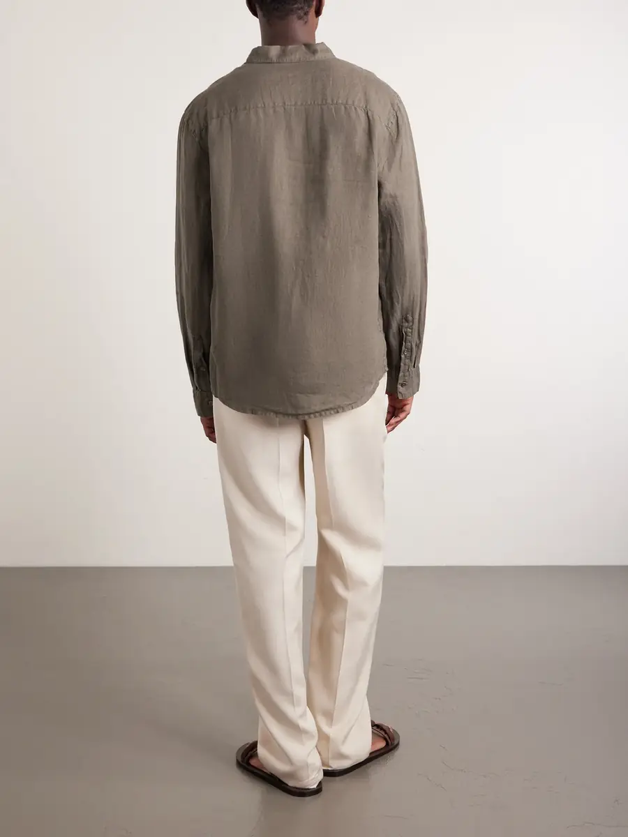 James Perse Garment-Dyed Linen Shirt - Men | Thumbnail 4 James Perse Garment-Dyed Linen Shirt - Men | Thumbnail 4
